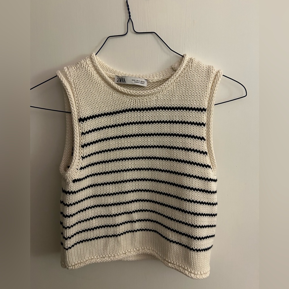 Zara striped sweater tank! Size small